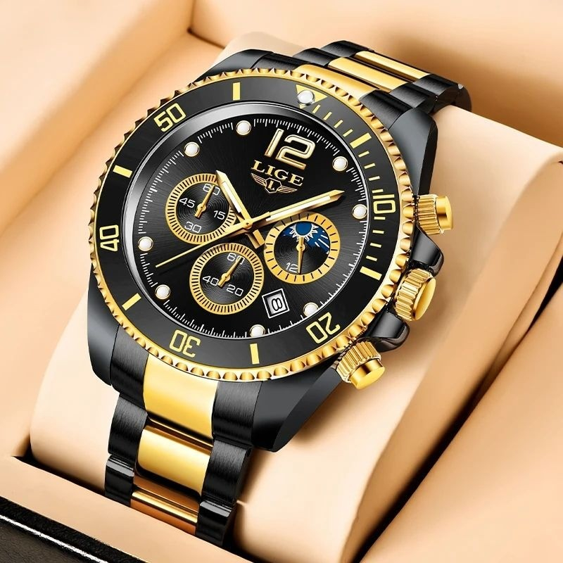 LIGE 8924 Men's Quartz Chronograph Watch